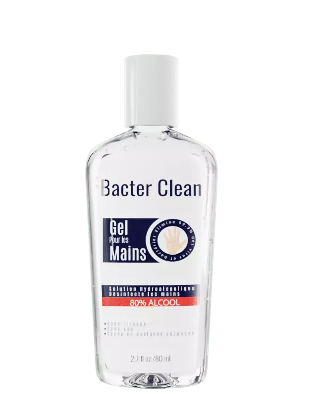 gel hydroalcoolique bacterclean 80ml